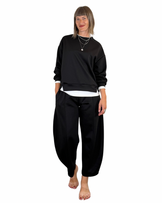 Habiti - Coordinato scuba t-shirt - NERO