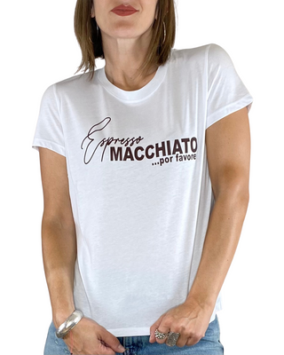 Susy Mix - T-shirt "Espresso Macchiato" - MORO