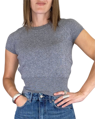 vicolo - maglia manica ad aletta - grigio