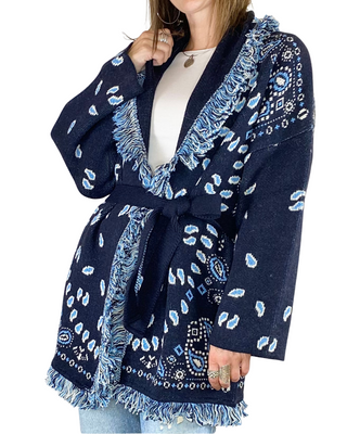 Tensione In - Cardigan bandana - BLU