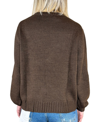 Haveone - Maglia girocollo a rombi - MORO