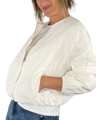 Habiti - Bomber in nylon - PANNA