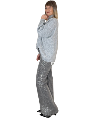 Haveone - Jeans Tokyo con strass - GRIGIO