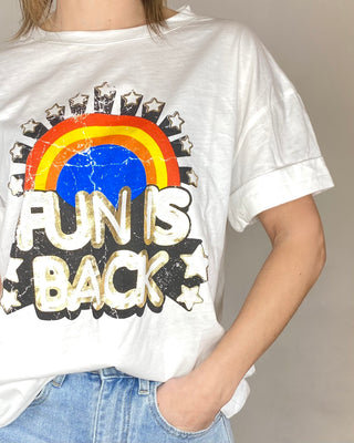 CADì - T-shirt over "Fun is back" - BIANCO