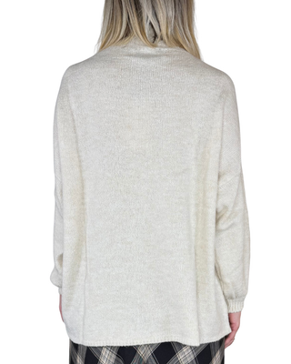 Haveone - Maglia lupetto a scatola - PANNA