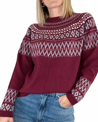 Habiti - Maglia norvegese pura lana - BORDEAUX