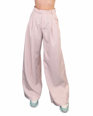 Habiti - Completo gessato oversize - ROSA/NERO