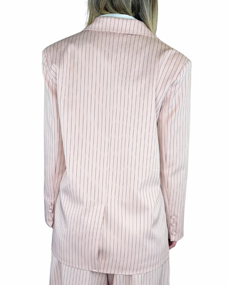 Habiti - Completo gessato oversize - ROSA/NERO