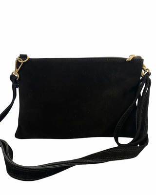 Susy Mix - Pochette camoscio borchie - NERO