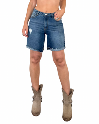 CADì - Bermuda sfrangiato in denim - JEANS