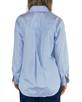 Habiti - Camicia bastoncino cabochon - AZZURRO
