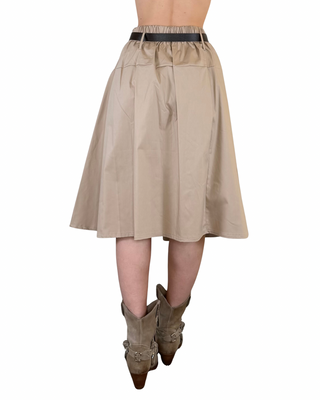 Habiti - Asymmetric circle skirt - BEIGE