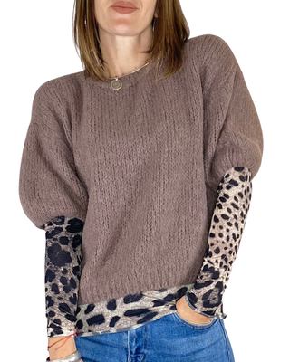 Habiti - Maglia Fluffy - FANGO