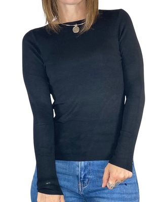 Habiti - Maglia sottile cashmere - NERO
