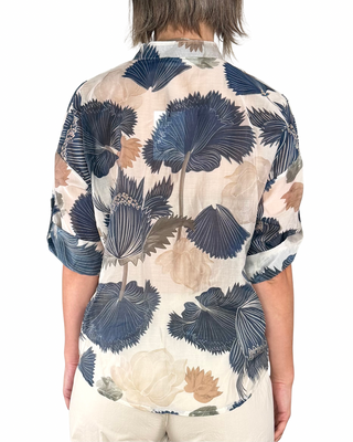 Habiti - Camicia fantasia in tencel - SABBIA