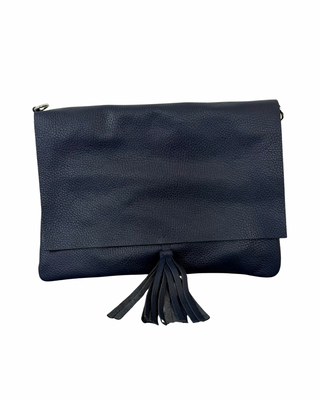 Habiti - Pochette 100% pelle martellata - BLU