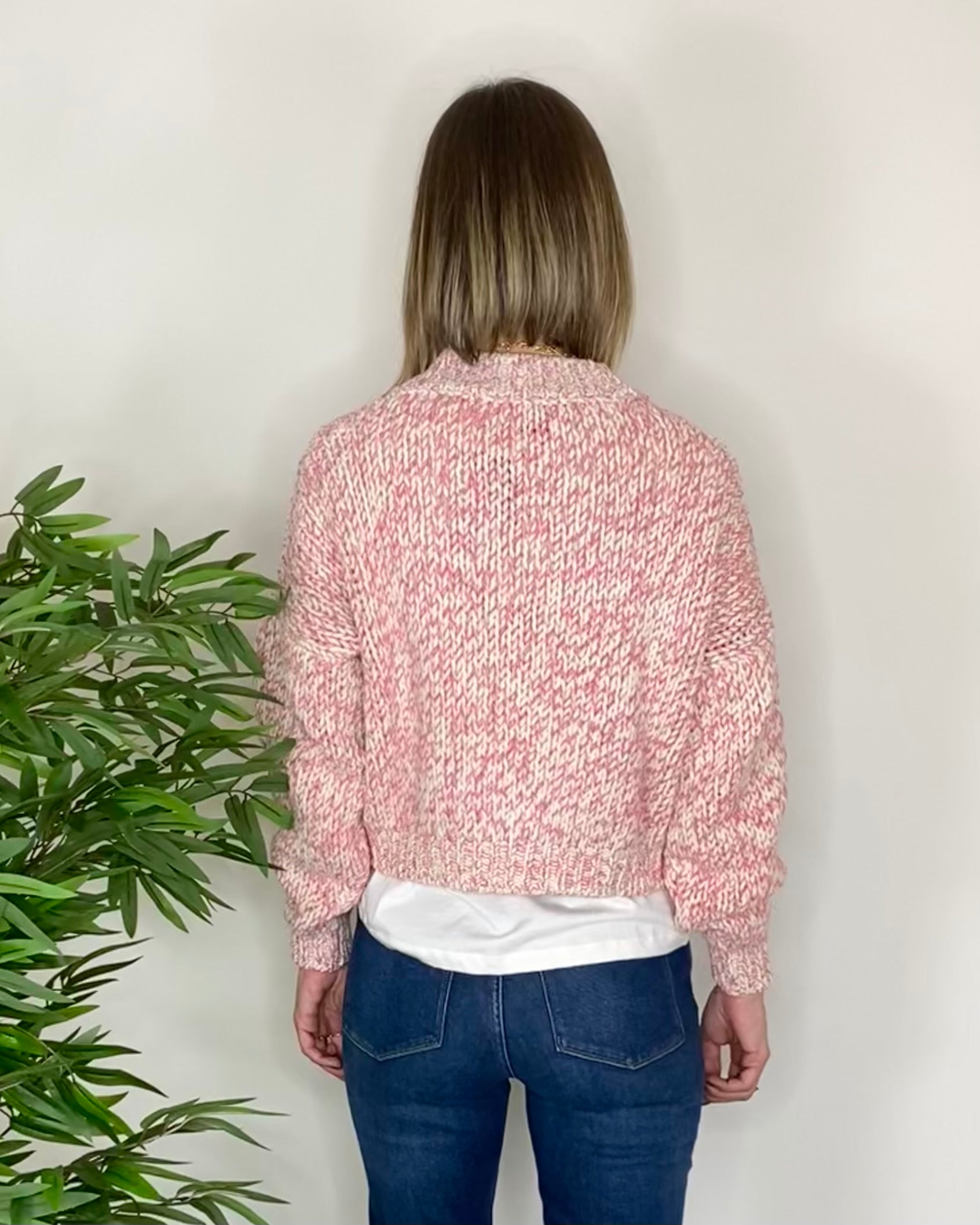 Cardigan corto melange - ROSA