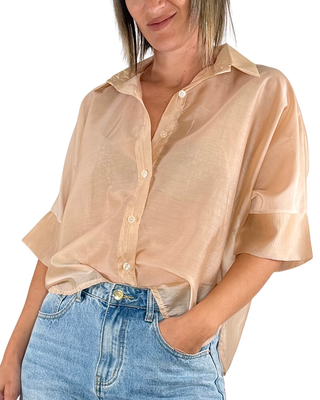 Habiti - Camicia Brenda a scatola - DESERTO