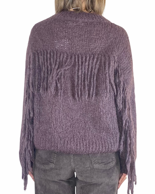 Habiti - Maglia mohair frange - MORO