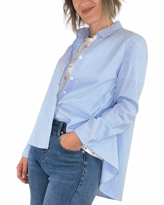 Habiti - Camicia bastoncino ampia - AZZURRO