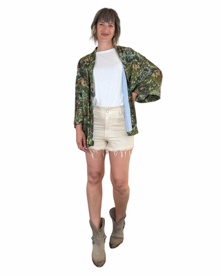 Habiti - Shorts sfrangiato a caramella - VANIGLIA