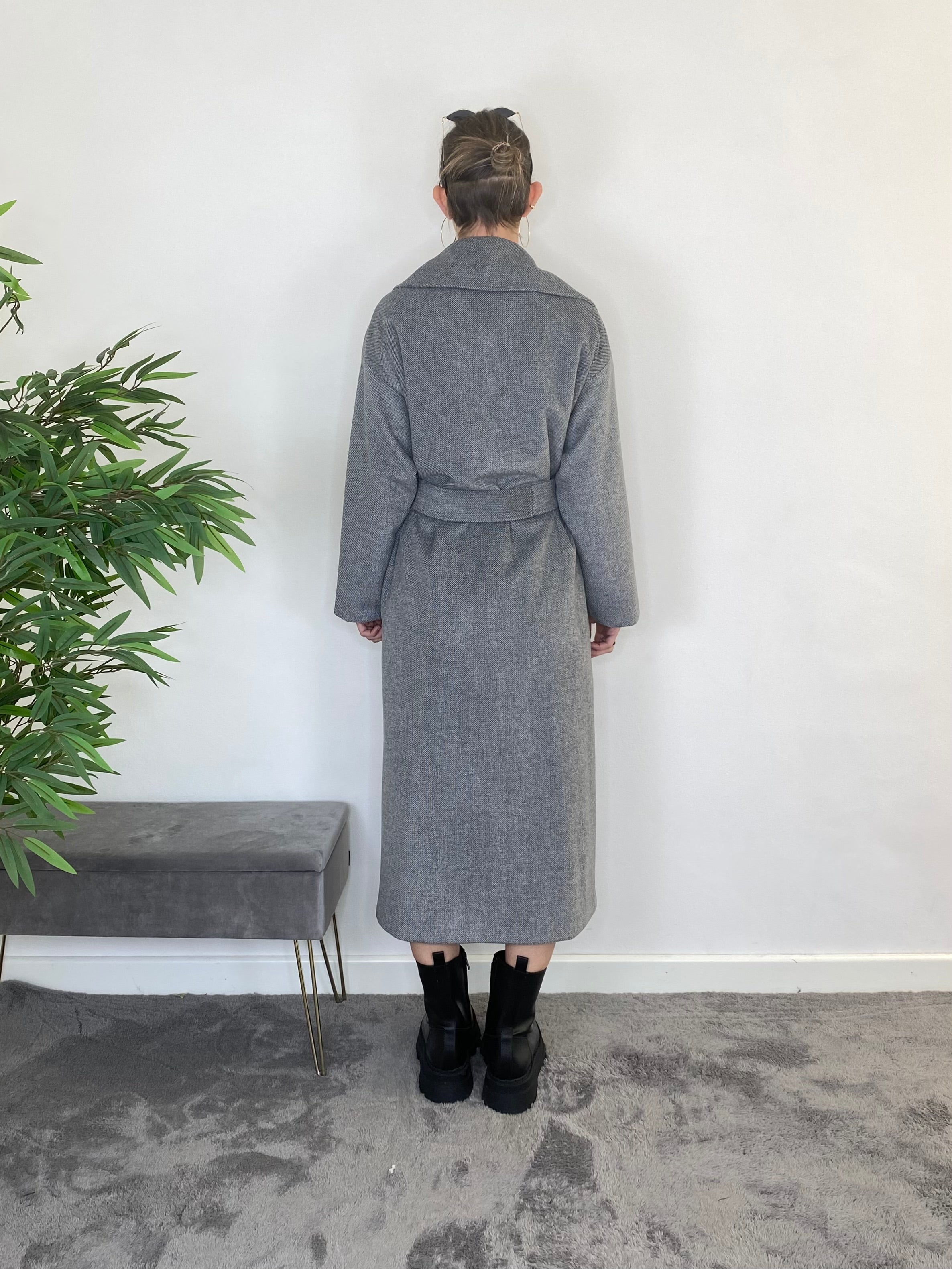 Cappotto a vestaglia - GRIGIO