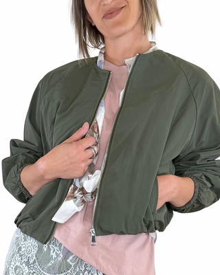 Habiti - Bomber in nylon - VERDE MILITARE