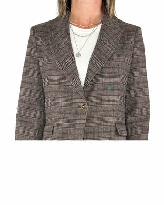 Habiti - Blazer quadri monopetto - TORTORA
