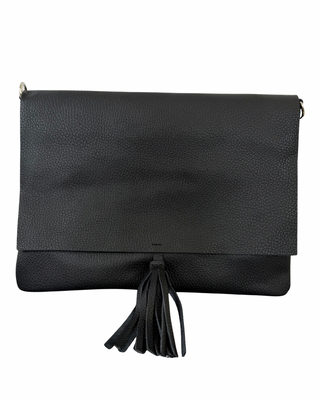 Habiti - Pochette 100% pelle martellata - NERO