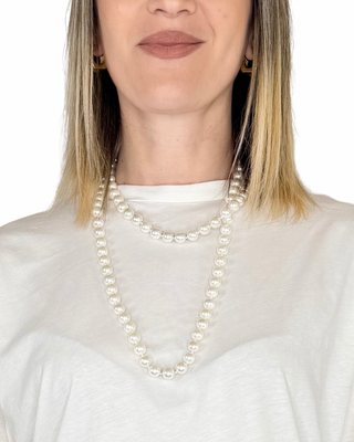 Habiti - Collana lunga perle - BIANCO
