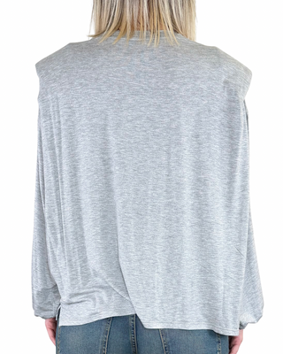 Tensione In - T-shirt spalline aletta imbottite - GRIGIO