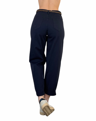 Habiti - Pantalone barrell Hanna - BLU