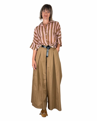 CADì - Gonna pantalone Carola in cotone - CAMMELLO