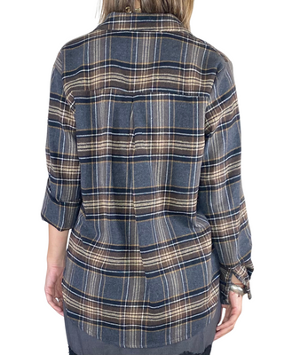 Habiti - Camicia quadri flanella - ANTRACITE