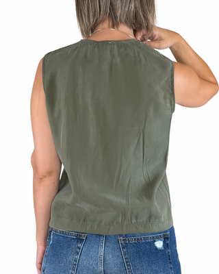 CADì - Gilet modal - VERDE MILITARE