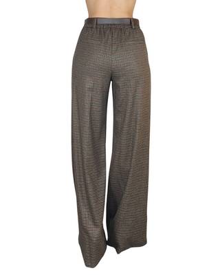 Motel - Pantalone palazzo check - MORO