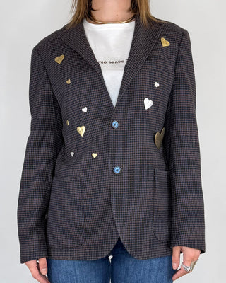 Susy Mix - Blazer vintage applicazioni - CIOCCOLATO