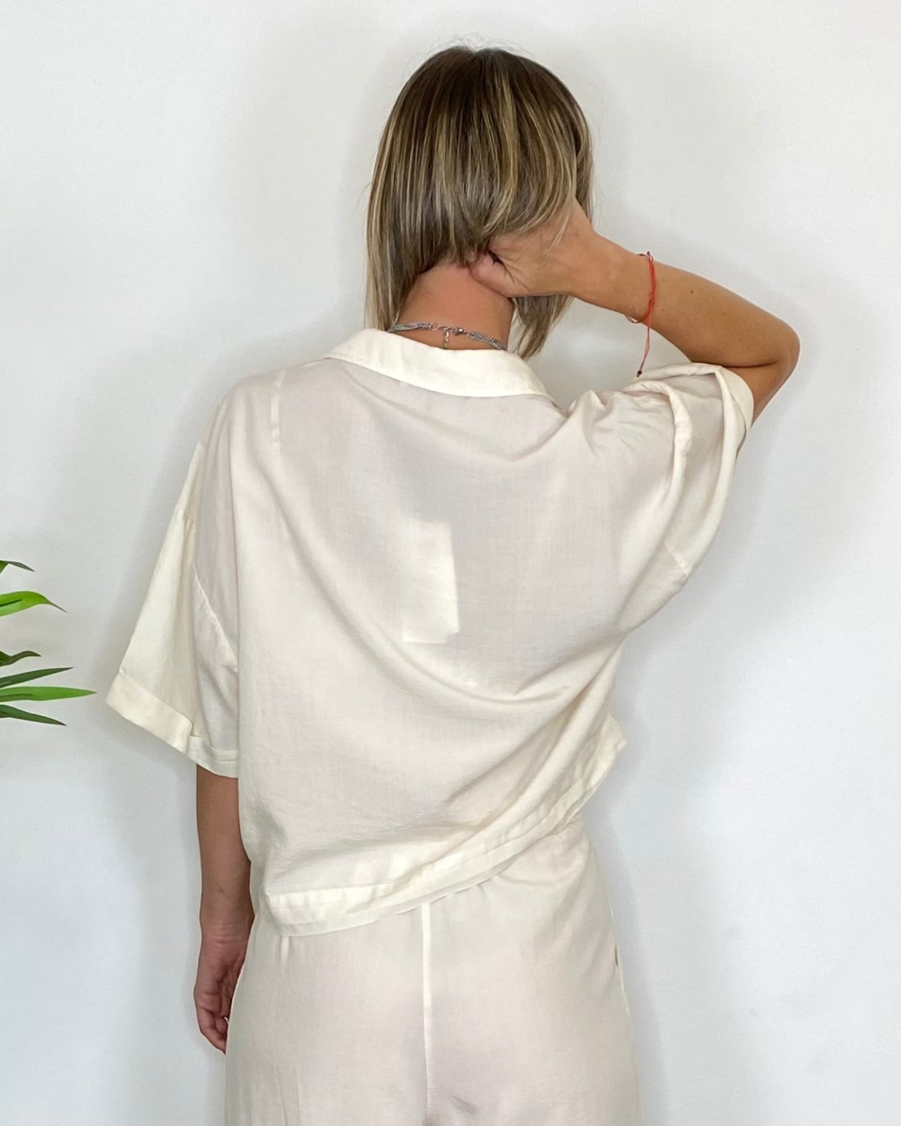 Souvenir - Camicia cupro M35I1647 - LATTE