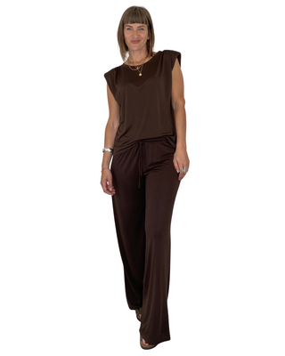 Habiti - T-shirt spalline imbottite - MORO