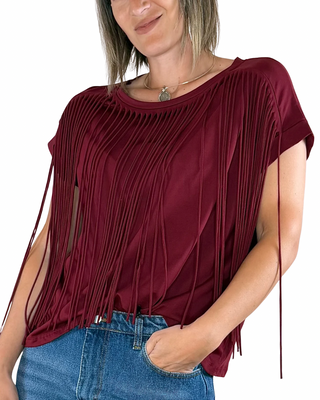 Habiti - T-shirt Frangia - BORDEAUX