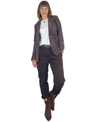 Motel - Pantalone bull denim boyfriend - MORO