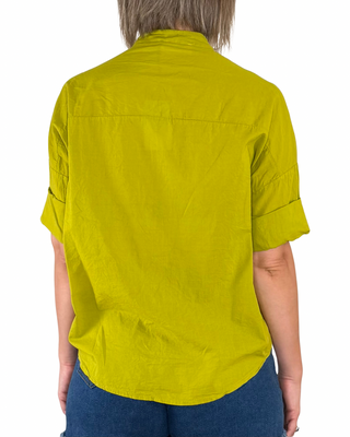 Habiti - Camicia in mussola di cotone - LIME