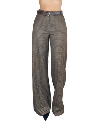 Motel - Pantalone palazzo check - MORO