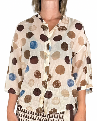 CADì - Camicia Margarita misto seta - BURRO