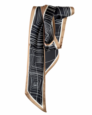 habiti - sciarpina cravatta fantasia 1.43x13 - nero