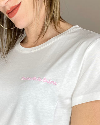 Vicolo - T-shirt "Crème de la crème" - BIANCO