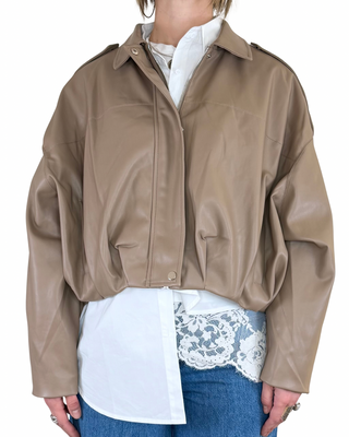 CADì - Bomber baloon ecopelle - FANGO