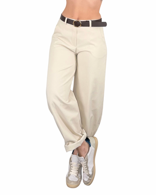 Habiti - Pantalone barrel Marta - BURRO