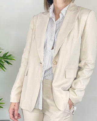 cadì - giacca poliviscosa1 bottone - beige