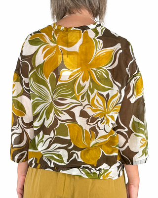 CADì - Camicia Margarita misto seta - VERDE OLIVA